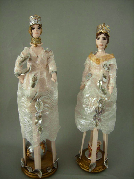 mixed media dolls